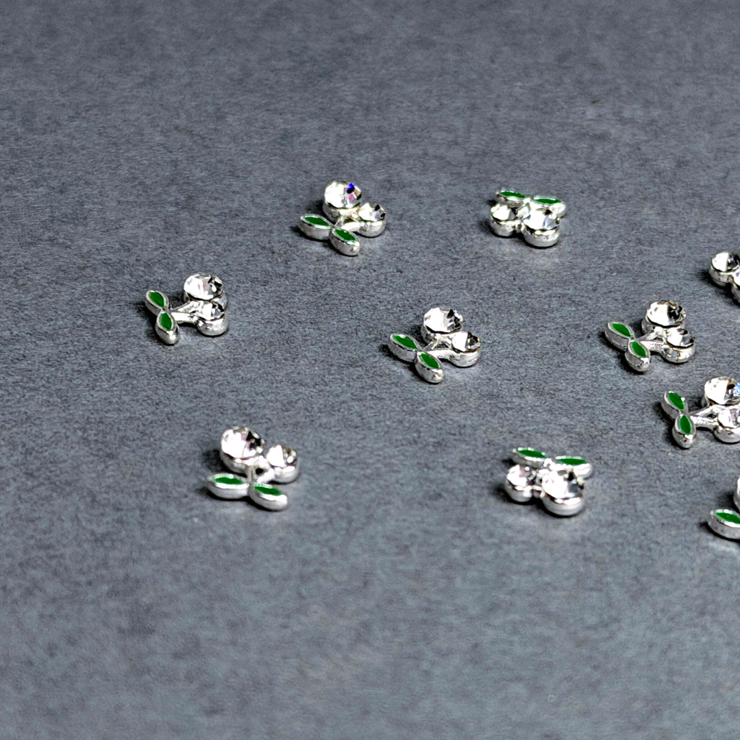 Mini Cherries - Silver/Clear
