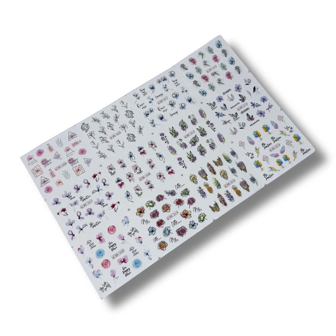 Water Decals - Blomster