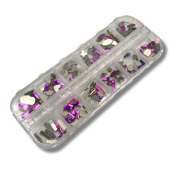 Blandede Rhinsten - Pink