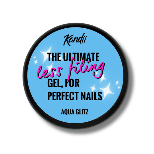 Less Filing Gel - Aqua Glitz