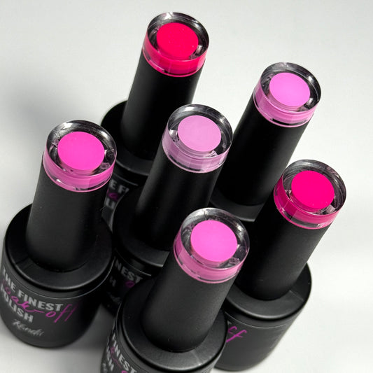 6 stk. Soak-Off Polish - Falske Pink