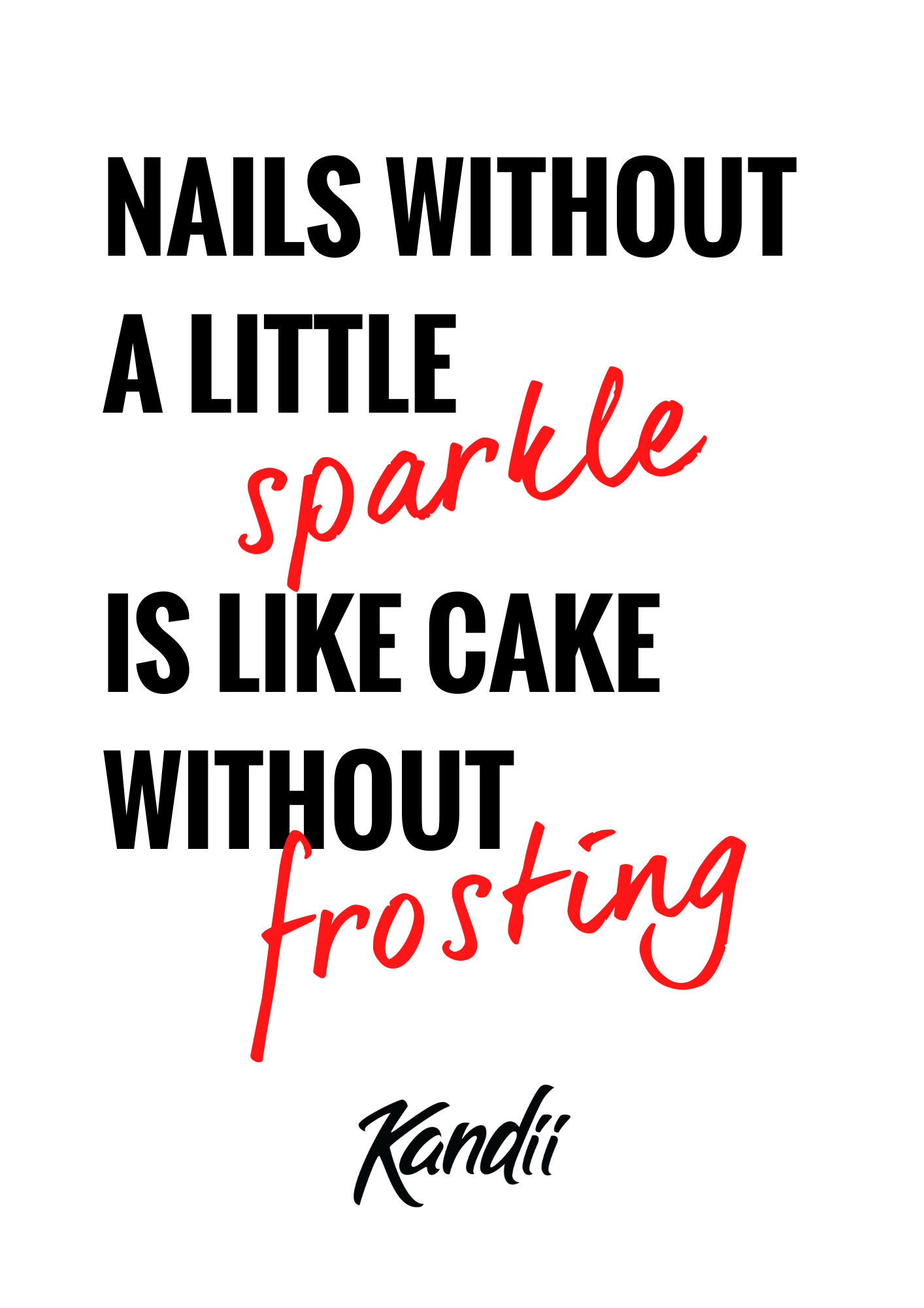 Kandii Posters -  Nails without sparkle